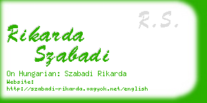 rikarda szabadi business card